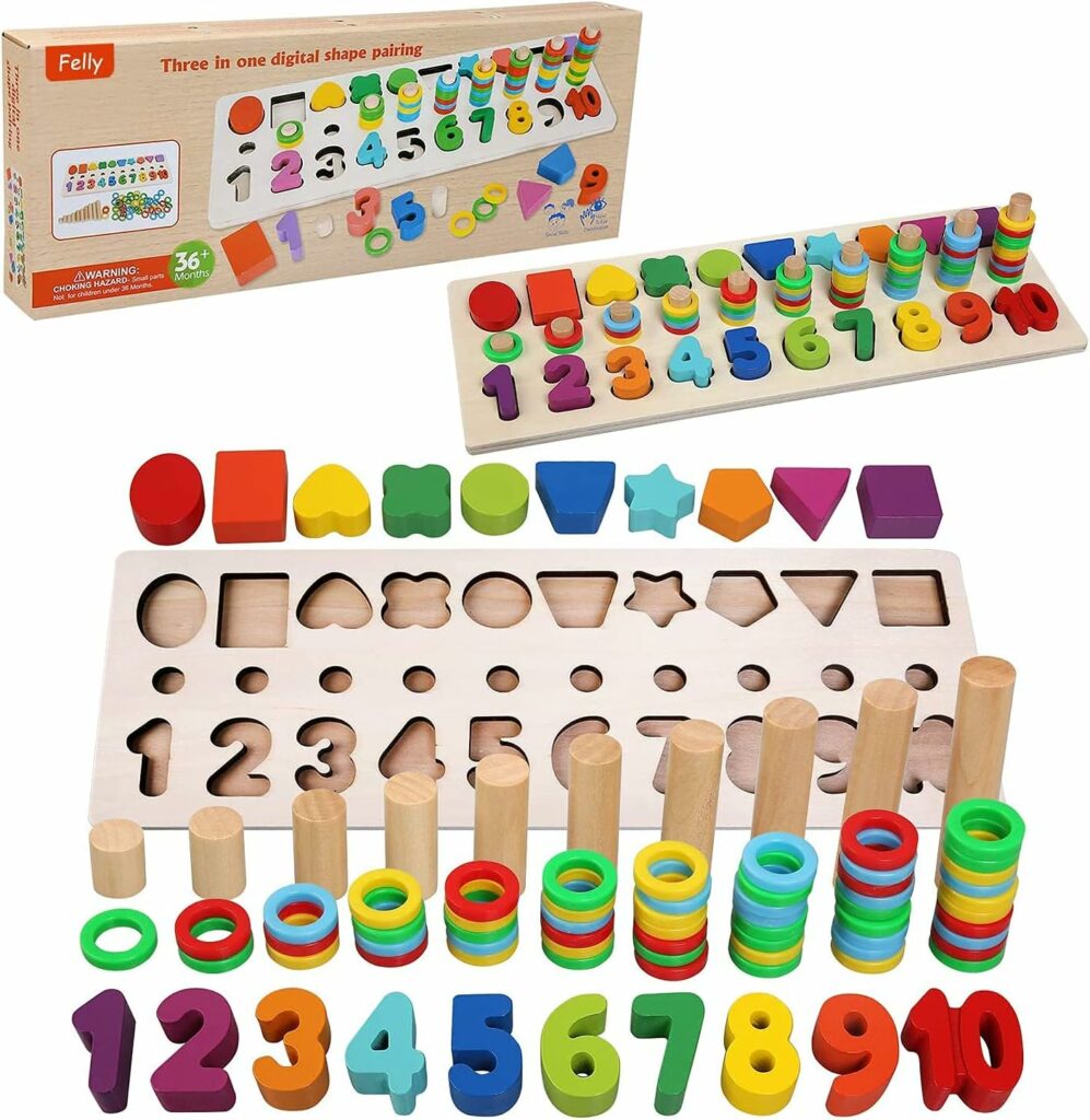 Felly Juguetes Montessori Niños, 2 in 1 Juego