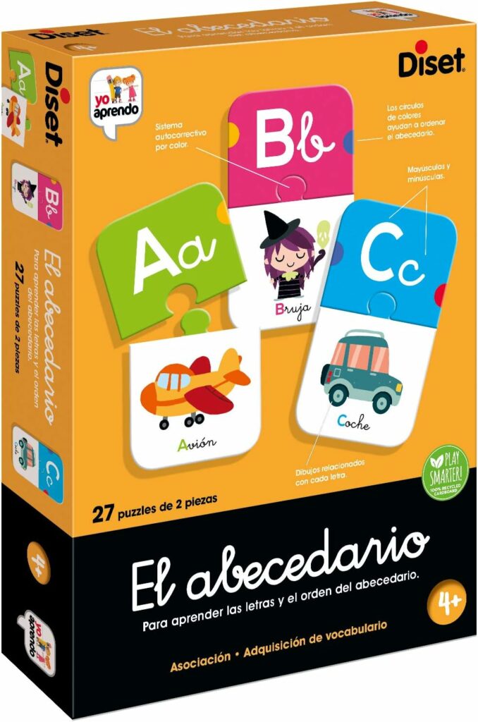 Diset - El Abecedario, Juego educativo para aprender las letras y el abecedario para niños a partir de 4 años
