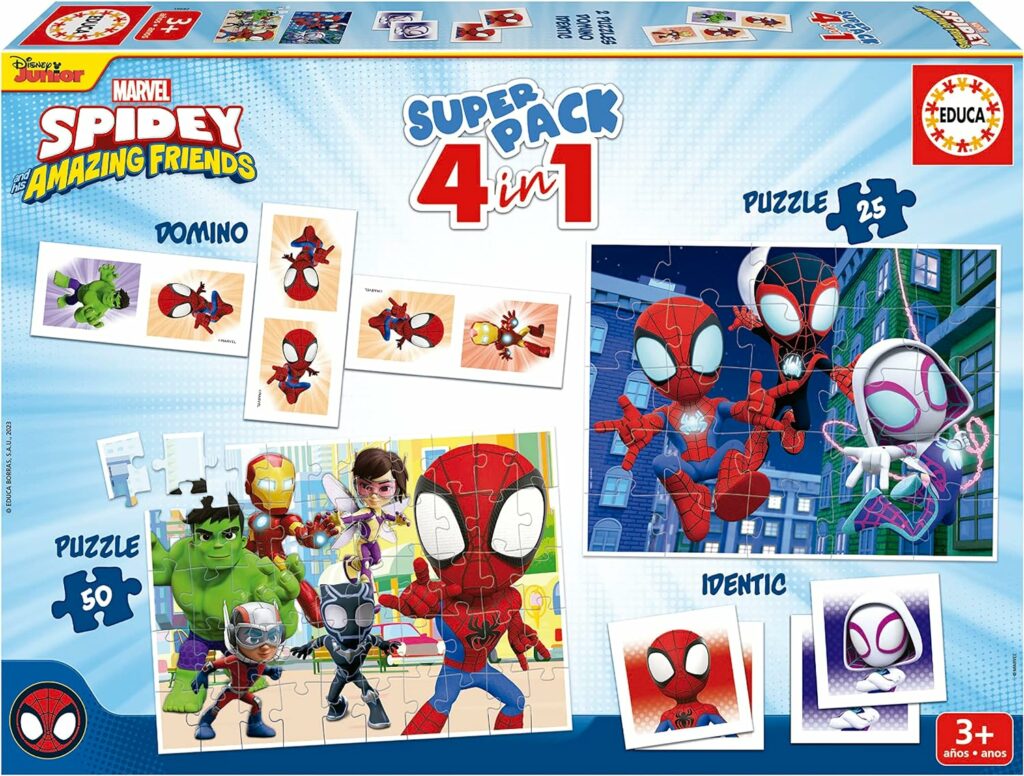 Educa - Superpack Spidey & Friends | Juegos de Mesa y Puzzles Infantiles