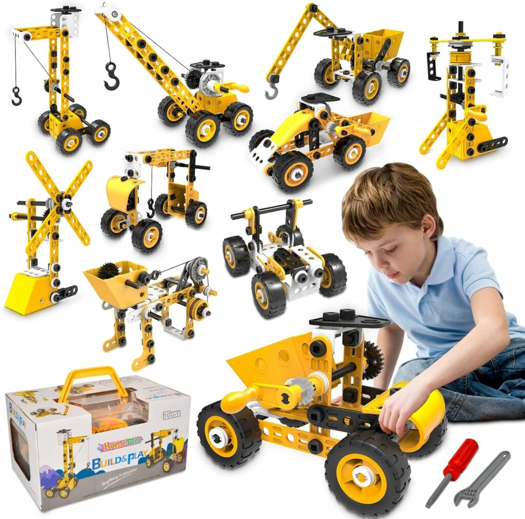 HOMETTER Juguetes de Construcción Educativos Stem Kit de Aprendizaje, 10 en 1