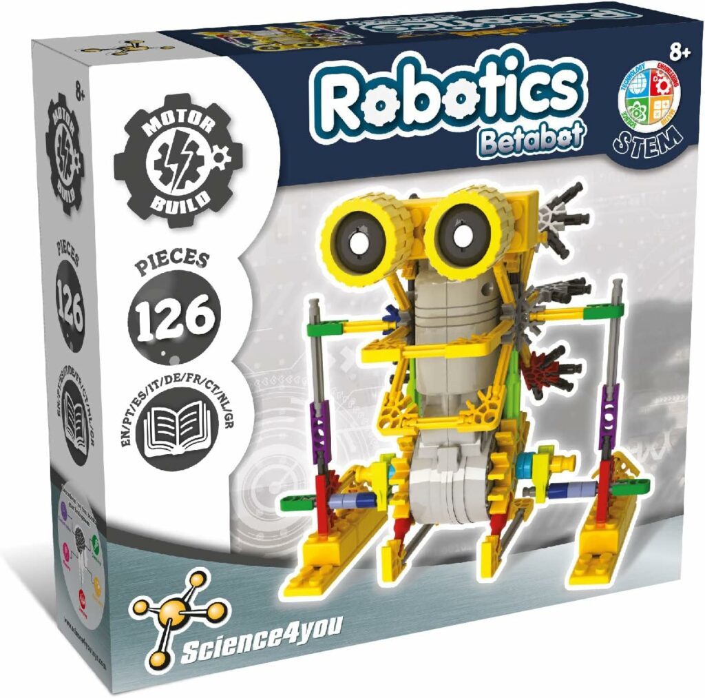 Science4you Robotics Betabot - Kit Robotica de 126 Piezas, Construye tu Robot Interactivo