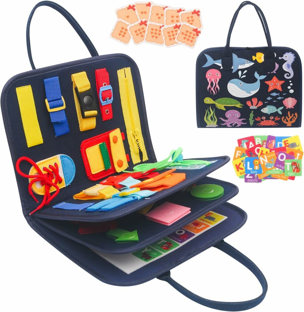 Withosent Busy Board Toddler, 4 Capas Juguetes Montessori